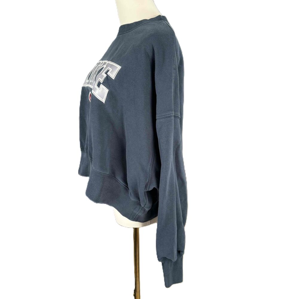 Nike Navy Crew Neck Sweatshirt Vintage Retro Long Sleeves Embroidered Medium - Picture 4 of 13